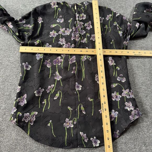 Lauren Ralph Lauren Ozarra Georgette Floral Print Mock Neck Top Womens Sz 4P - Picture 14 of 14